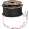 Cabo principal de fibra ótica EFB OM4, 4 fibras, LC-LC, 130 m, LSZH