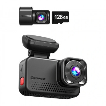 Dashcam REDTIGER VC70 Wi-Fi 4K + 2,5K com cartão de 128GB