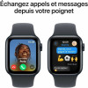 Apple Watch SE (GPS) 40 mm, caixa de alumínio meia-noite com bracelete desportiva meia-noite – S/M