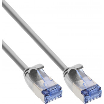InLine cabo de rede Slim Cat6a U/FTP RJ45, 1 m, cinzento