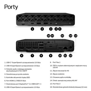 Mini PC HP 8G2i - Intel Core Ultra 7 356H, 16GB RAM, 512GB SSD, Windows 11 Pro
