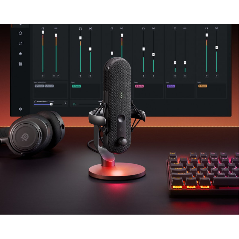 Microfone para PC Steelseries ALIAS preto