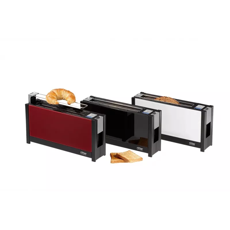 Torradeira de fenda longa Ritter Volcano 5, 2 fatias, 950 W, vermelho