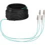 Cabo trunk OM3 EFB-Elektronik U-DQ(ZN)BH, 4 fibras, 1x4 LC-LC, 30 m, Dca, LSZH (O8303S30OM3)