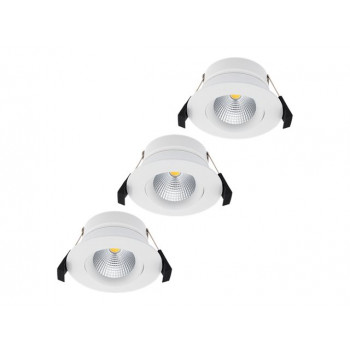 Shelly PbS Hilux DS8 spotlight LED de encastrar inteligente, pack de 3, 2200-6500K, CRI95, 600 lm, Bluetooth, Wi-Fi, branco
