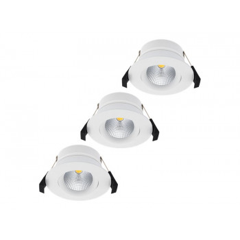 Shelly PbS Hilux DS8 spotlight LED de encastrar inteligente, pack de 3, 2200-6500K, CRI95, 600 lm, Bluetooth, Wi-Fi, branco