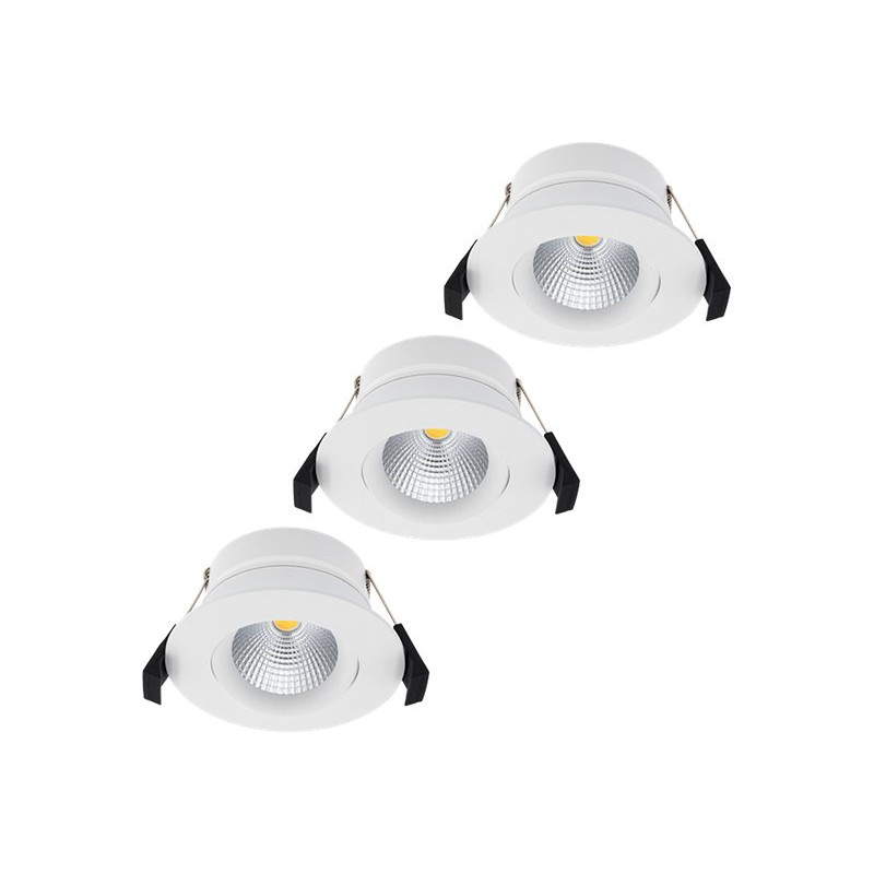 Shelly PbS Hilux DS8 spotlight LED de encastrar inteligente, pack de 3, 2200-6500K, CRI95, 600 lm, Bluetooth, Wi-Fi, branco