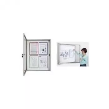 Vitrina magnetoplan CC, 4 x DIN A4, para exterior e interior, vidro acrílico de segurança resistente a impactos (1216000)