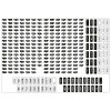 Conjunto de autocolantes Asetek SimSports - branco