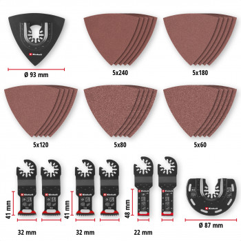 Conjunto de acessórios para ferramenta multifunções Einhell 708136, 35 peças, em XL-PLUS-CASE
