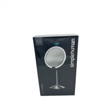 Espelho de ampliação com sensor simplehuman, 12 cm, recarregável, aço inoxidável escovado