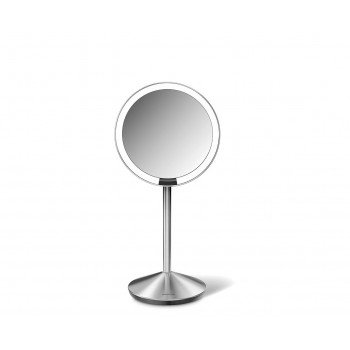 Espelho de ampliação com sensor simplehuman, 12 cm, recarregável, aço inoxidável escovado