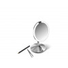Espelho de ampliação com sensor simplehuman, 12 cm, recarregável, aço inoxidável escovado