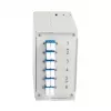 Caixa para calha DIN OS2 G652D EFB Elektronik, 12x pigtail LC, 6x acoplador LC duplex (BHS70921.12)