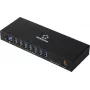 Hub USB Renkforce RF-7403762 10 portas USB-A, USB-C® USB 3.2 Gen1 5 Gbit/s para aplicações industriais preto RF-IH10-100