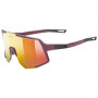 Óculos de ciclismo Uvex Sequenze CV, Cranberry Matt / Mirror Red