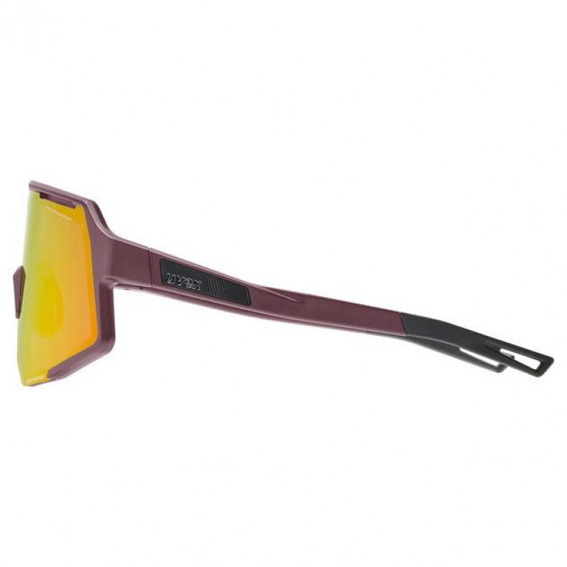 Óculos de ciclismo Uvex Sequenze CV, Cranberry Matt / Mirror Red