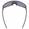 Óculos de ciclismo Uvex Sequenze CV, Cranberry Matt / Mirror Red