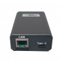 Injetor PoE Gigabit Microconnect POEINJ-60W-USBC, IEEE 802.3af/802.3bt, 100 m, preto