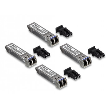 Módulo transceptor TRENDnet TEG MGBS10 - SFP (Mini-GBIC) - 1GbE - 1000Base-LX - LC monomodo - até 10 km - 1310 nm - conforme TAA (pack de 4)