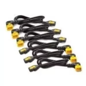 Kit de cabos de alimentação APC AP8702R, 6 unid., bloqueável C13 para C14 (90°), 0,6 m