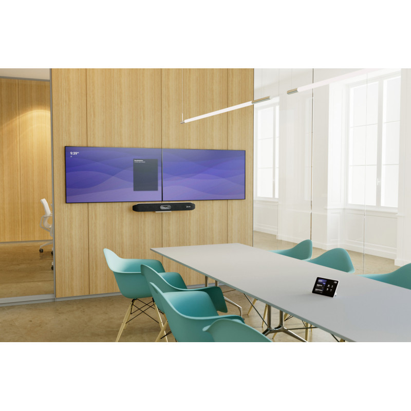 Poly Studio X50 Barra de vídeo tudo-em-um, localização EMEA-INTL inglês, ficha europeia (83Z44AA#ABB)