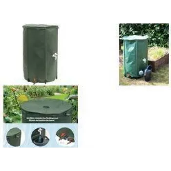 EDA RÉCUP'O Kit de depósito de água da chuva dobrável, 500 l, diâmetro 800 mm, verde, resistente aos UV (010983 V.CA)