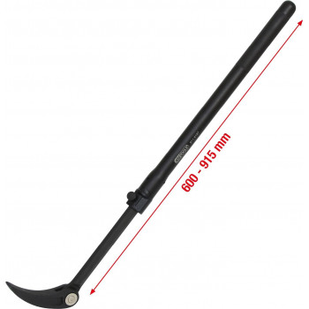 KS TOOLS Pé-de-cabra telescópico com cabeça de rolo articulada, 600-915 mm (911.8187)
