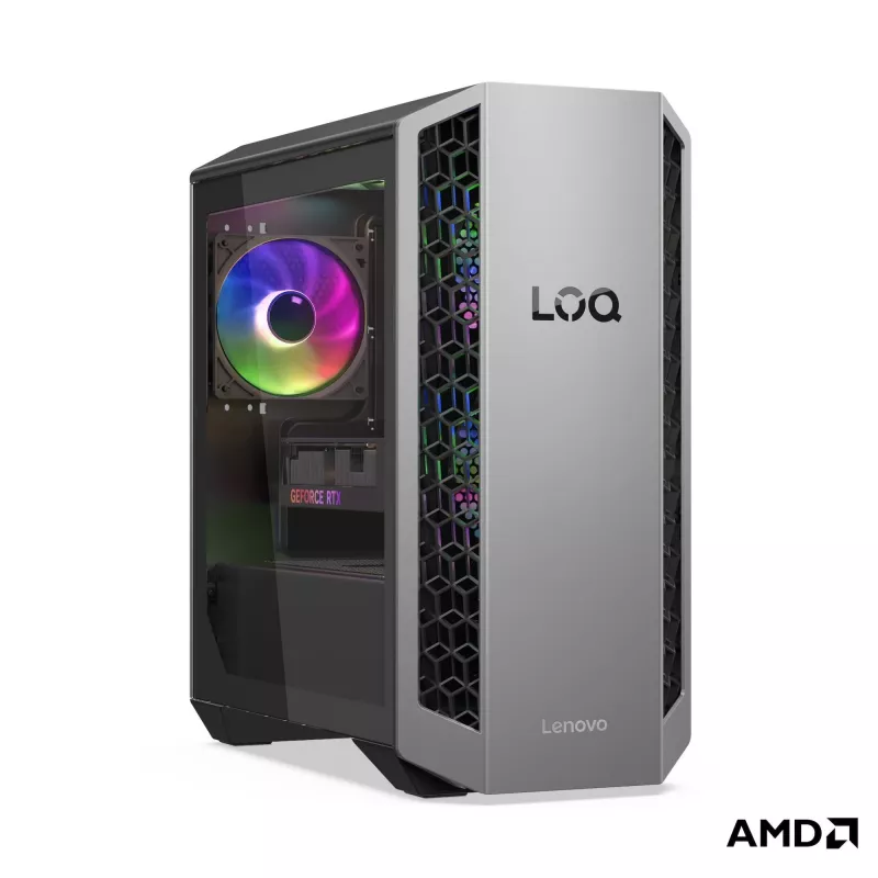 Lenovo LOQ Tower 26ADR10 PC de secretária - AMD Ryzen 7 8745HX, 16GB RAM, 512GB SSD, NVIDIA GeForce RTX 5050 8GB, Windows 11 Home
