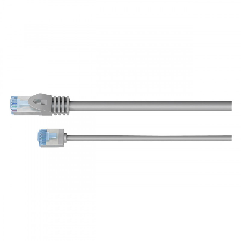 Goobay Cabo de patch Slim Cat6a U/FTP RJ45, 1 m, cinzento