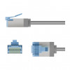 Goobay Cabo de patch Slim Cat6a U/FTP RJ45, 1 m, cinzento