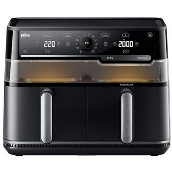 Braun TD5053IBK Fritadeira de ar quente dupla, 5 + 5 L