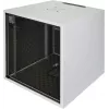 Armário acústico Silence Rack Office 12U 19 polegadas com ventoinha silenciosa e porta de vidro, 600 x 600 mm, cinzento-claro (SRO126060)