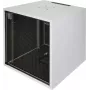 Armário acústico Silence Rack Office 12U 19 polegadas com ventoinha silenciosa e porta de vidro, 600 x 600 mm, cinzento-claro (SRO126060)