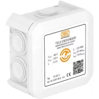 OBO Bettermann TD-2D-V Dispositivo de proteção contra sobretensões para modem/rede, branco (5081698)