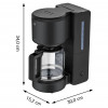WMF Stelio Máquina de café com jarra de vidro, preto profundo (412150071)