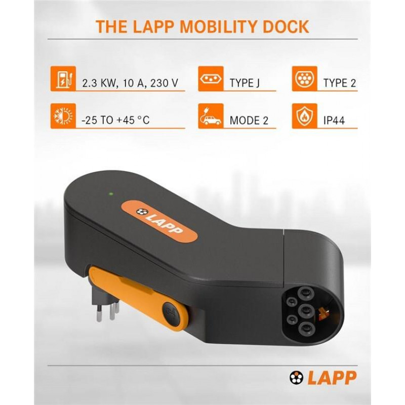 LAPP MOBILITY Mobility Dock Carregador EV, Tipo Suíça (65417)