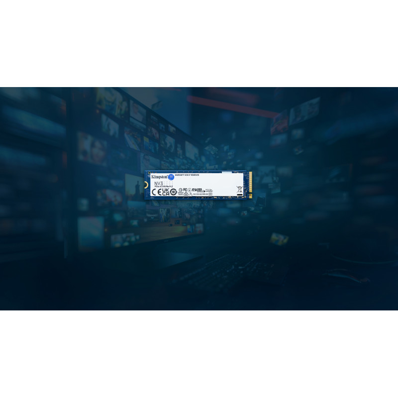 SSD interna Kingston NV3 500GB M.2 2280 PCIe 4.0 x4 NVMe (SNV3S/500GBK)