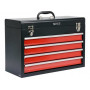 Caixa de ferramentas/peças pequenas Yato YT-08874 aço inoxidável preto, vermelho