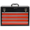 Caixa de ferramentas/peças pequenas Yato YT-08874 aço inoxidável preto, vermelho