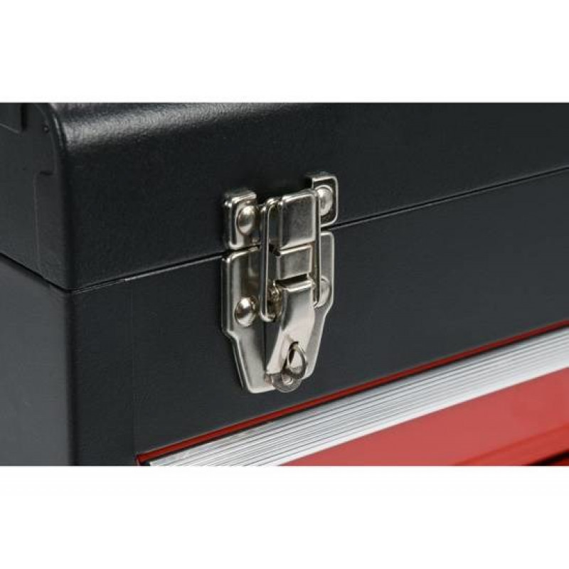 Caixa de ferramentas/peças pequenas Yato YT-08874 aço inoxidável preto, vermelho
