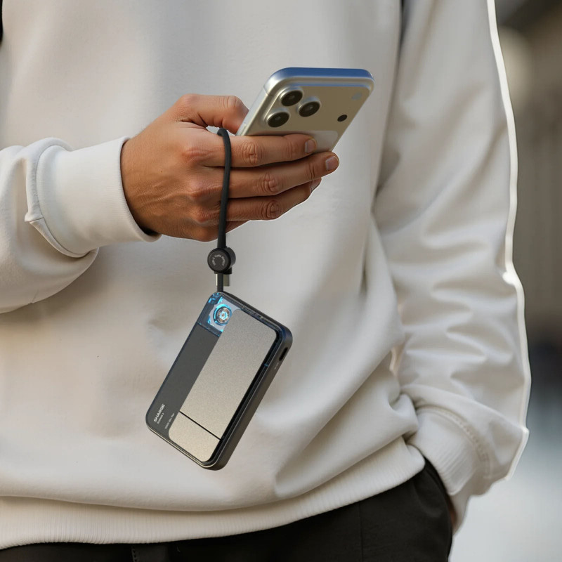 Powerbank SHARGE ICEMAG 3, 10.000 mAh, 25 W Qi2, 35 W USB-C, preto