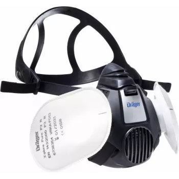 Máscara semifacial Dräger X-plore 3500 conjunto para profissionais com 2x FilterPure P3 (R56960)