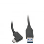 Cabo USB-C para USB-A Eaton, USB-C angular, USB 3.2 Gen 1, 0,91 m, preto