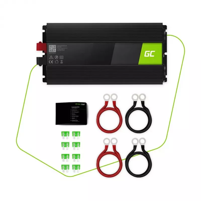 Conversor de tensão Green Cell 24 V para 230 V, 3000 W/6000 W, onda sinusoidal modificada (INV27)