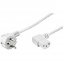 Cabo de alimentação angular DSIT Schuko para IEC C13, 2 m, branco