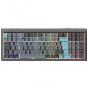 Teclado gaming Ducky Cushion 98, 96%, layout DE (ISO), switches Shush Green - Nickel (DKCUS2598-DDDEPHCC3H1)