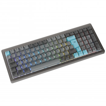 Teclado gaming Ducky Cushion 98, 96%, layout DE (ISO), switches Shush Green - Nickel (DKCUS2598-DDDEPHCC3H1)