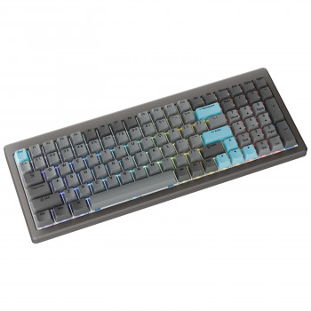 Teclado gaming Ducky Cushion 98, 96%, layout US (ANSI), switches Shush Red - Nickel (DKCUS2598-DSUSPHCC3H1)