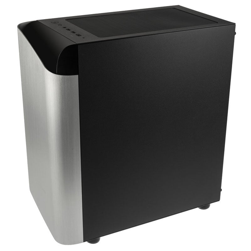 Caixa Mid Tower SilverStone Seta A1, vidro temperado - preto/prateado